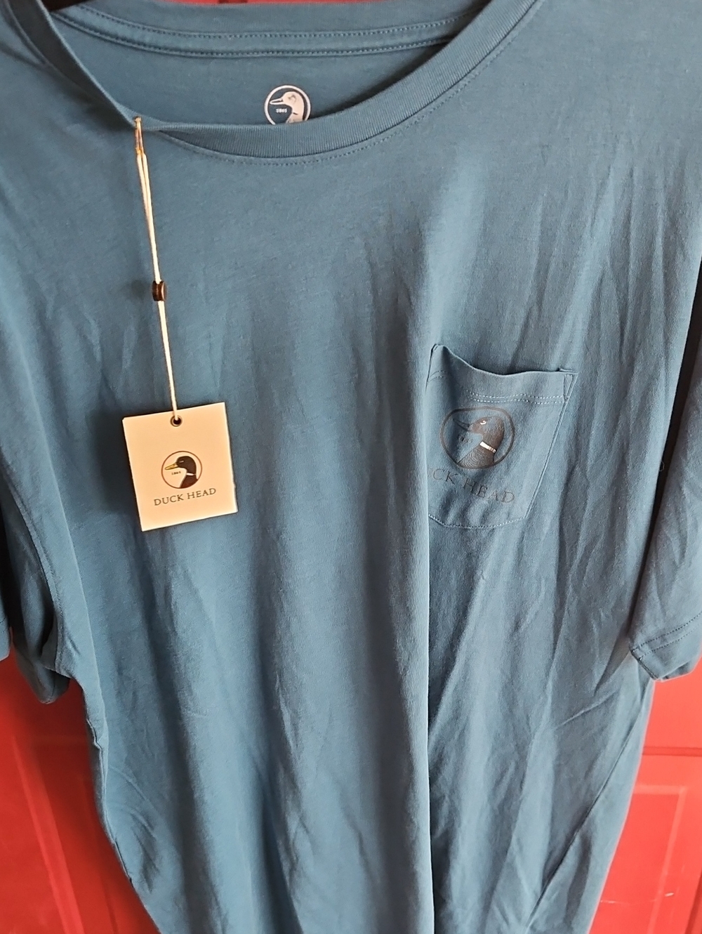 Duck Head Men's Pocket Tee in Teal